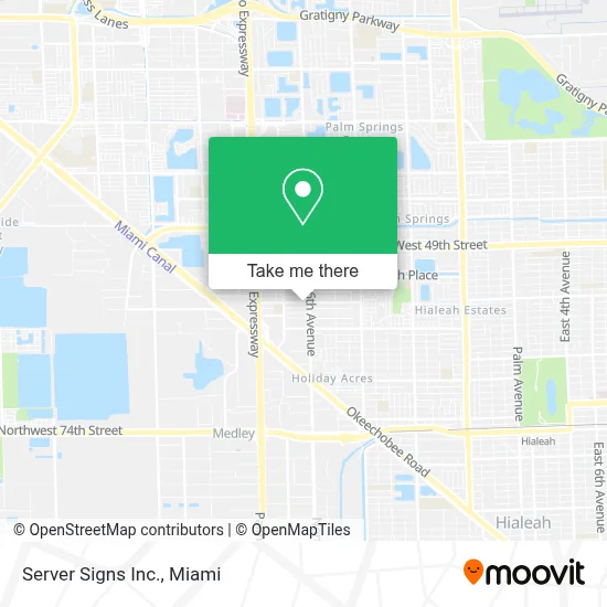 Server Signs Inc. map