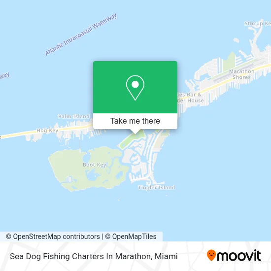 Sea Dog Fishing Charters In Marathon map