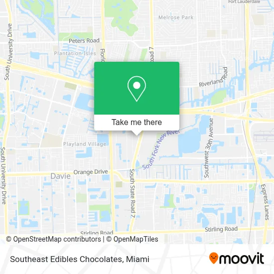 Southeast Edibles Chocolates map