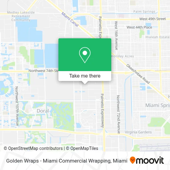 Golden Wraps - Miami Commercial Wrapping map