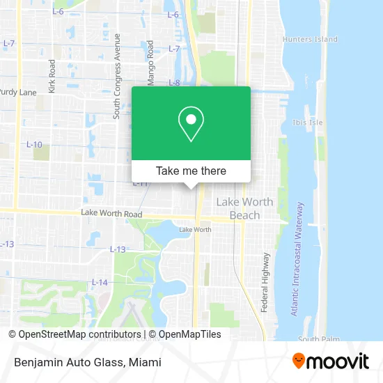 Benjamin Auto Glass map