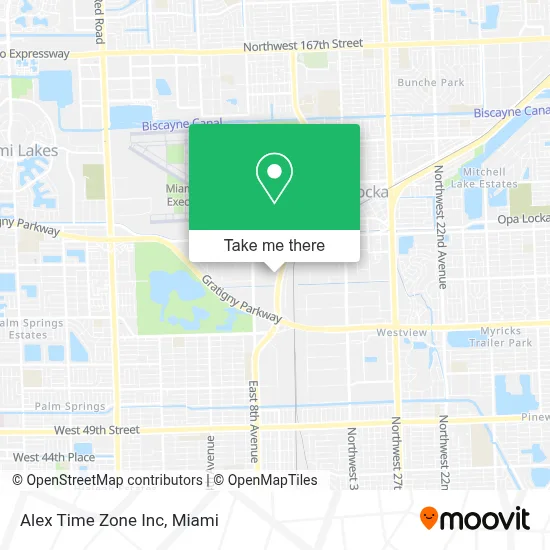 Alex Time Zone Inc map