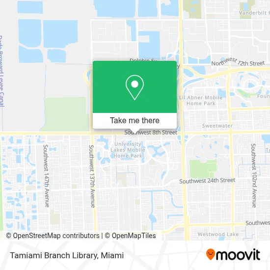 Tamiami Branch Library map