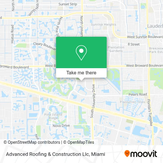 Advanced Roofing & Construction Llc map