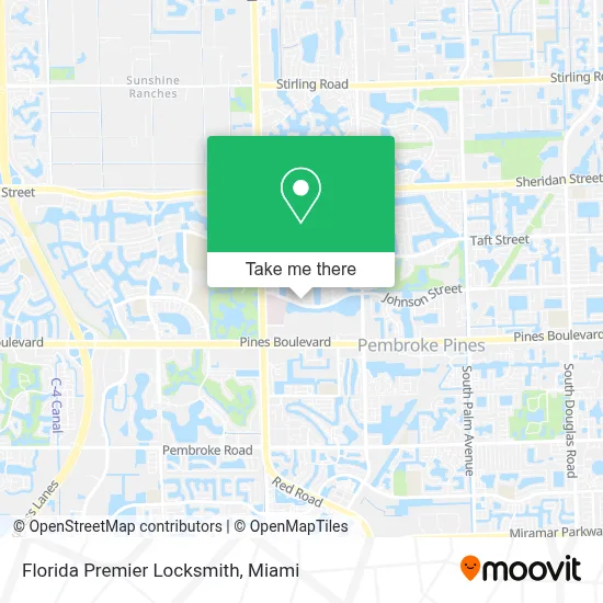 Florida Premier Locksmith map