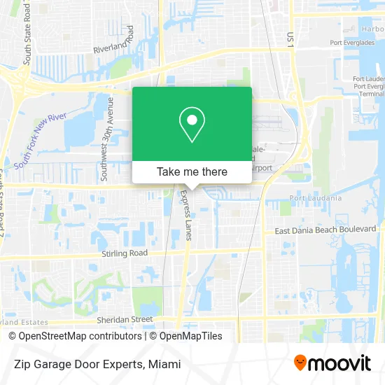 Zip Garage Door Experts map