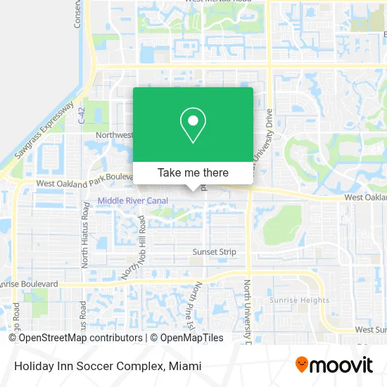 Holiday Inn Soccer Complex map