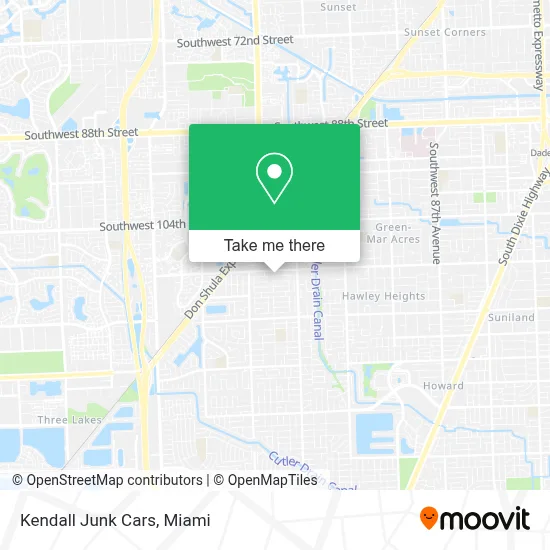 Kendall Junk Cars map