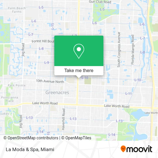 La Moda & Spa map