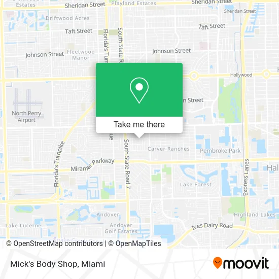 Mick's Body Shop map