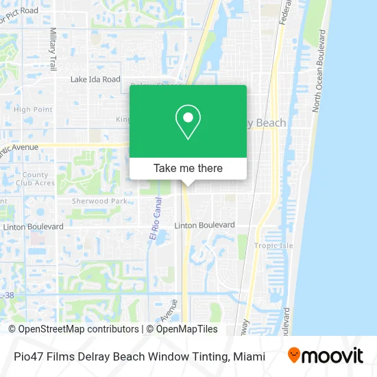 Pio47 Films Delray Beach Window Tinting map