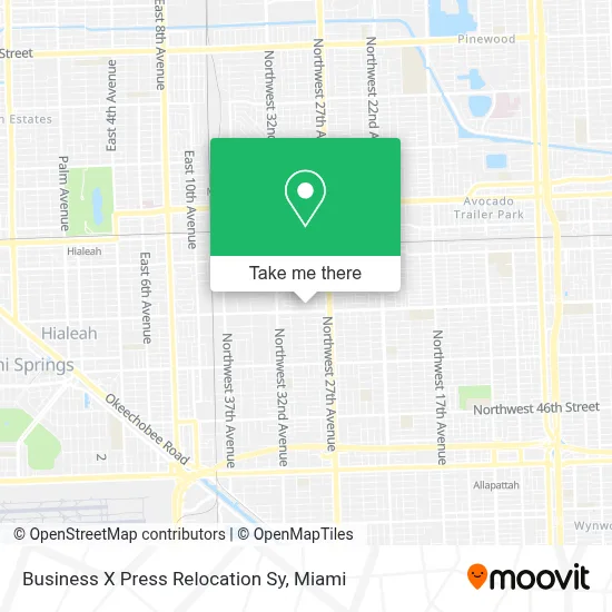 Business X Press Relocation Sy map