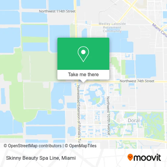 Skinny Beauty Spa Line map