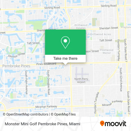Monster Mini Golf Pembroke Pines map
