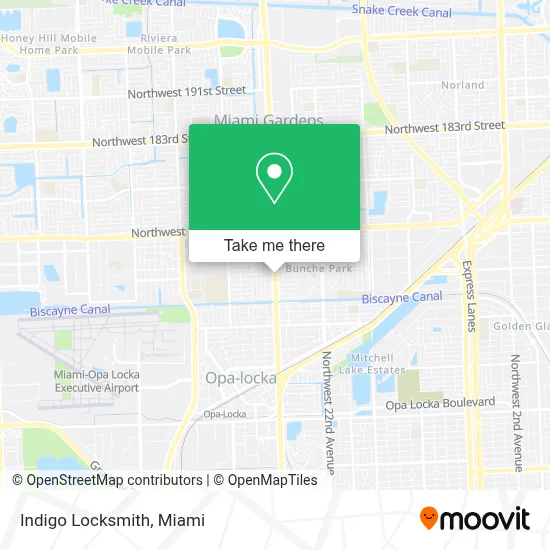 Indigo Locksmith map