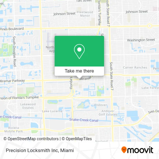Precision Locksmith Inc map