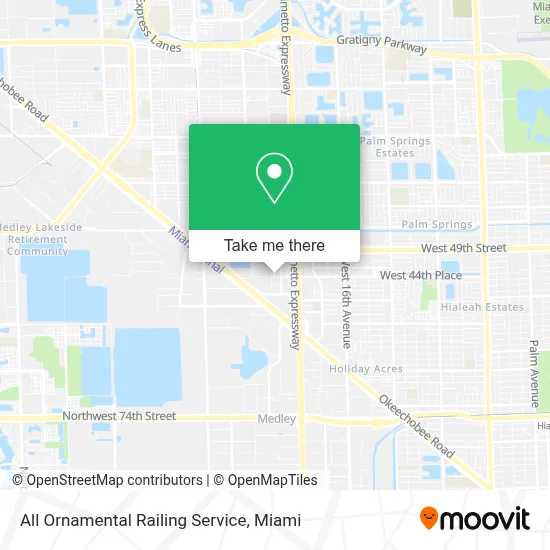 All Ornamental Railing Service map