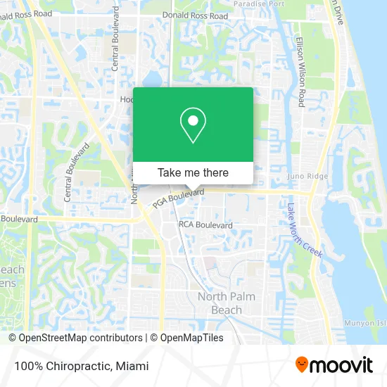 100% Chiropractic map