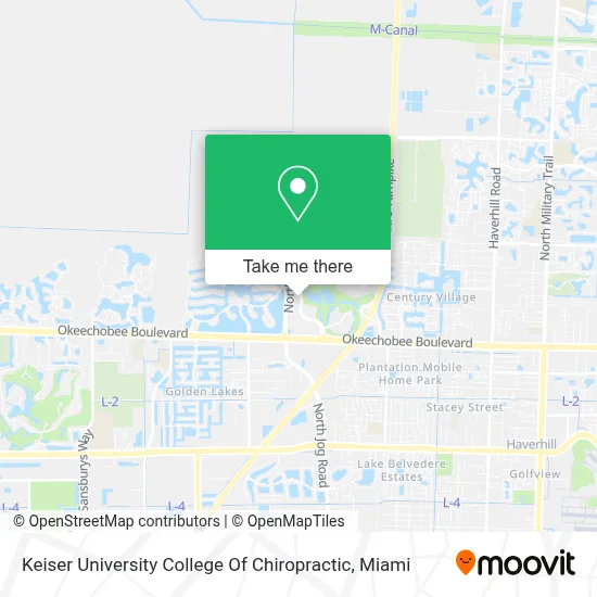 Keiser University College Of Chiropractic map