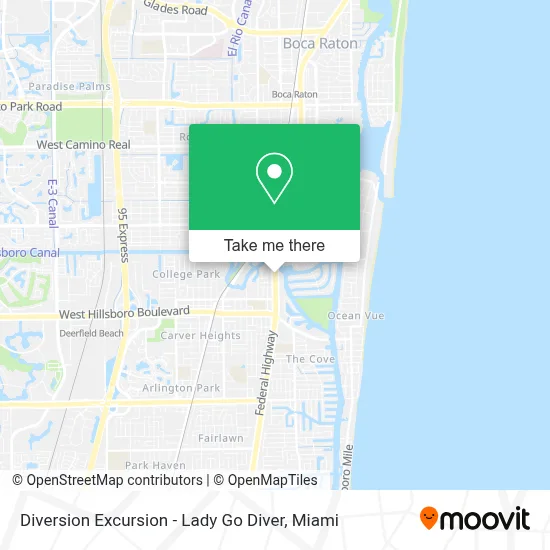 Diversion Excursion - Lady Go Diver map