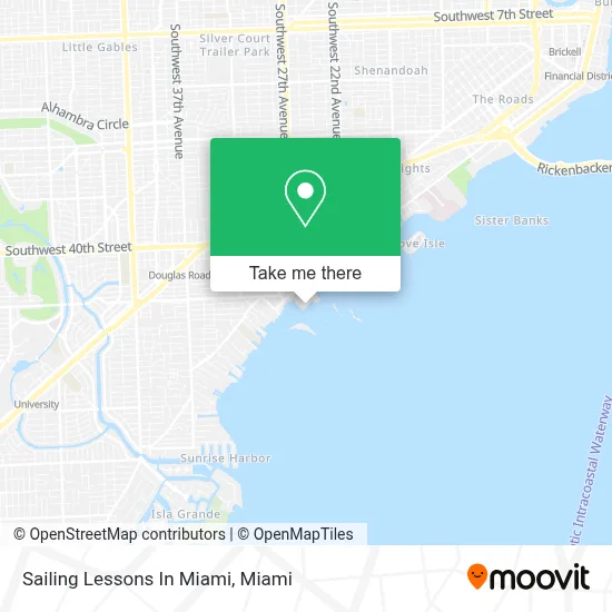 Sailing Lessons In Miami map