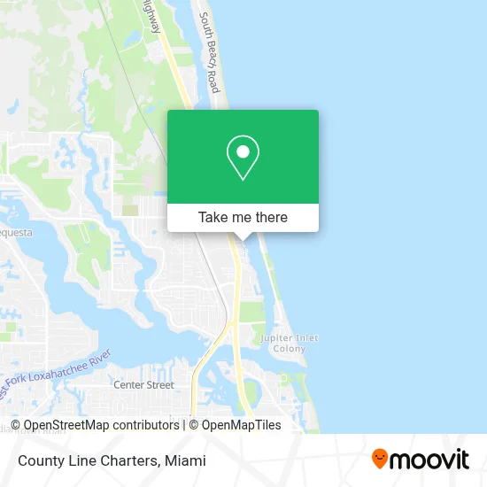 County Line Charters map