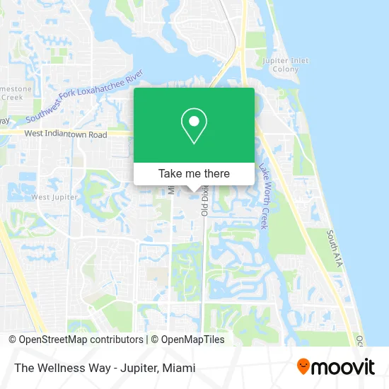 The Wellness Way - Jupiter map