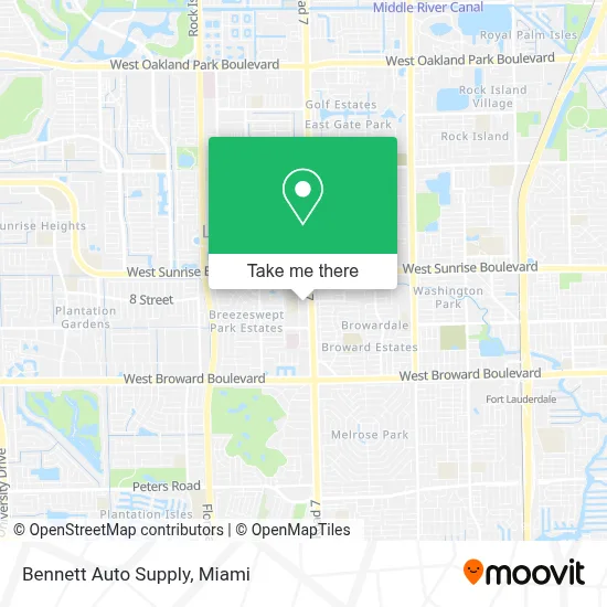Bennett Auto Supply map
