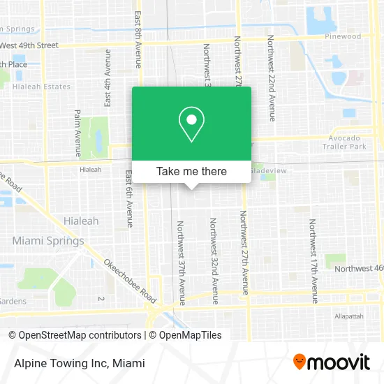 Alpine Towing Inc map