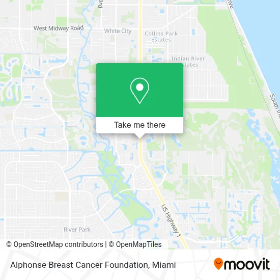 Alphonse Breast Cancer Foundation map