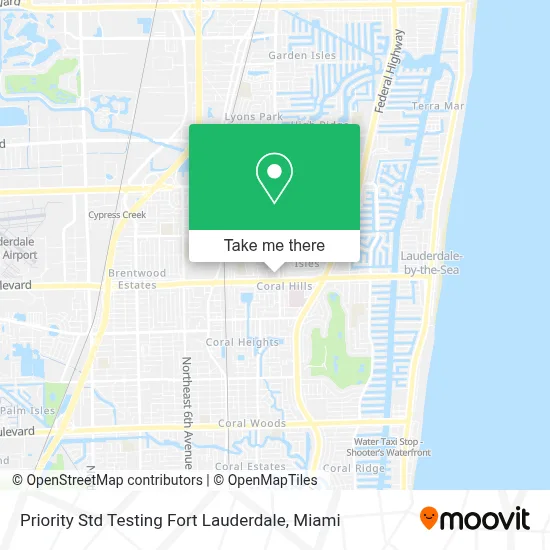 Priority Std Testing Fort Lauderdale map