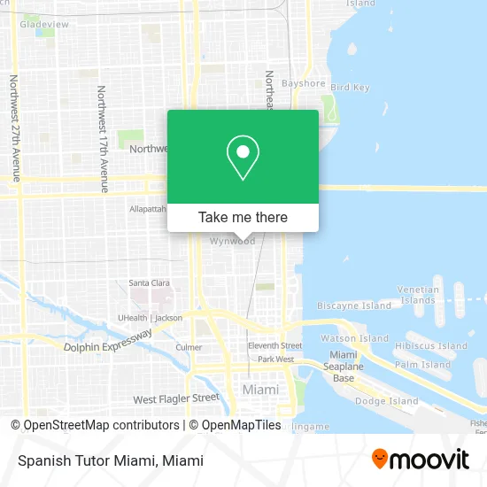 Spanish Tutor Miami map
