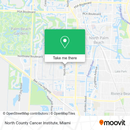 North County Cancer Institute map
