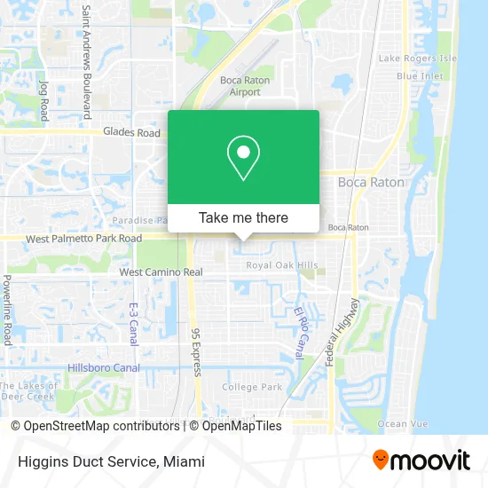 Higgins Duct Service map