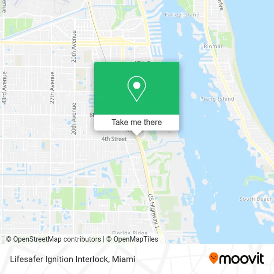 Lifesafer Ignition Interlock map