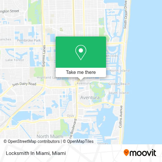 Locksmith In Miami map