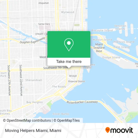 Moving Helpers Miami map
