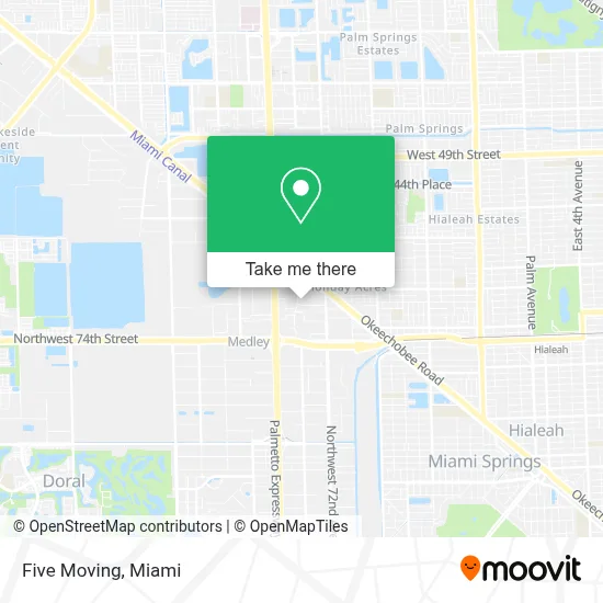 Five Moving map