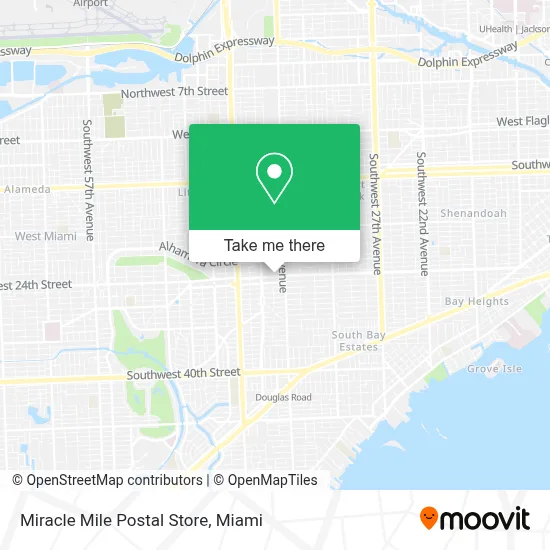 Miracle Mile Postal Store map