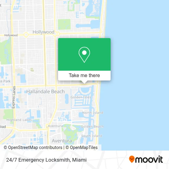 24/7 Emergency Locksmith map