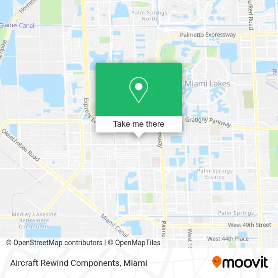 Aircraft Rewind Components map