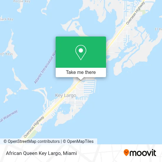 African Queen Key Largo map
