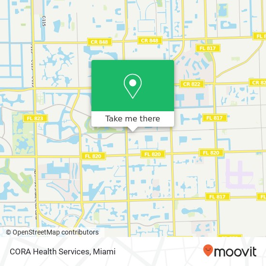 Mapa de CORA Health Services