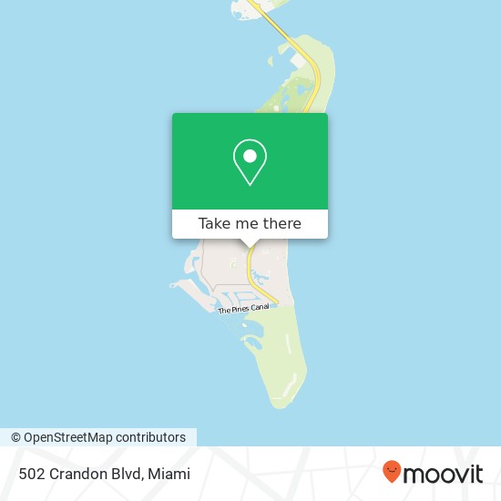 Mapa de 502 Crandon Blvd