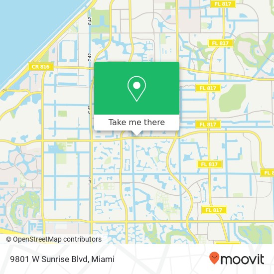 9801 W Sunrise Blvd map