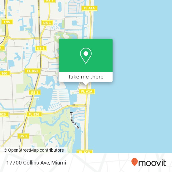 17700 Collins Ave map