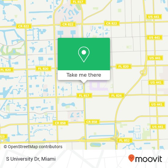 Mapa de S University Dr