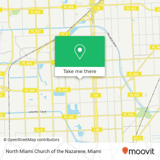 North Miami Church of the Nazarene map