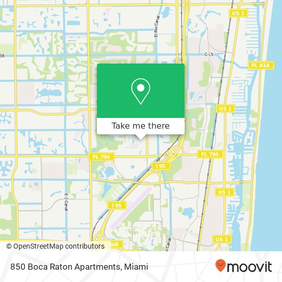 850 Boca Raton Apartments map