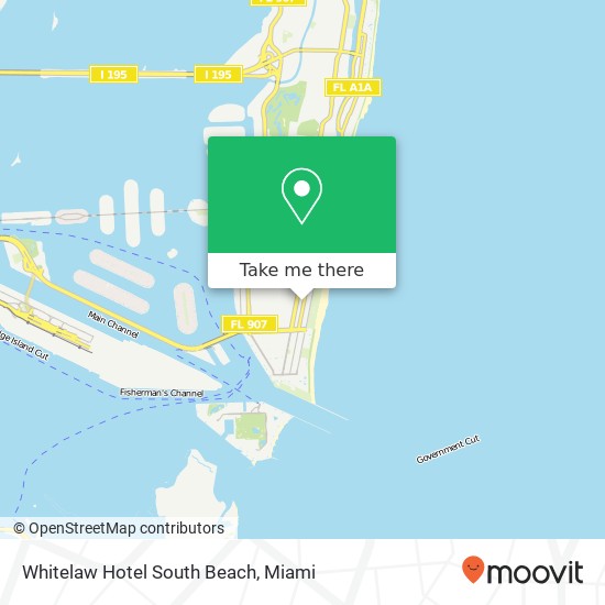 Whitelaw Hotel South Beach map